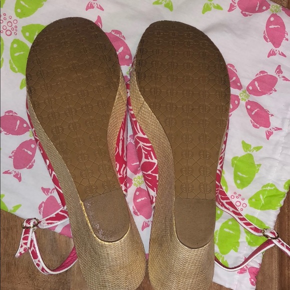 Lilly Pulitzer pink/white espadrille size 10 - Picture 7 of 9